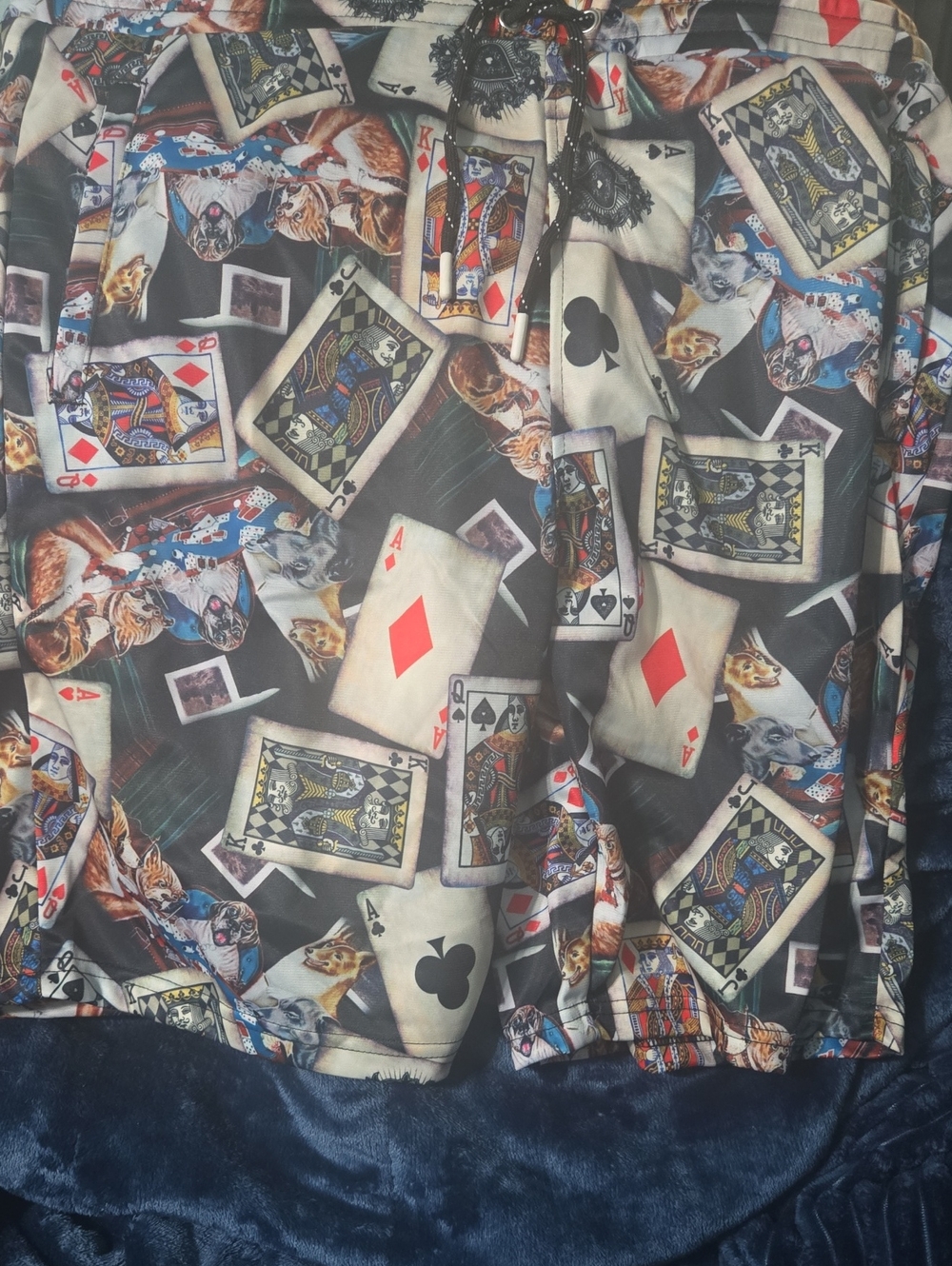Multicolor Playing Card Print Hoodie